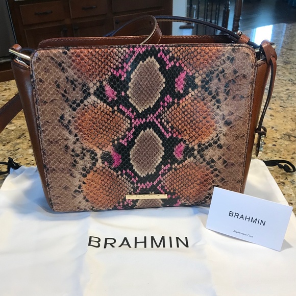 Brahmin Handbags - Brahmin Carrie Crossbody - Marmalade Tangelo